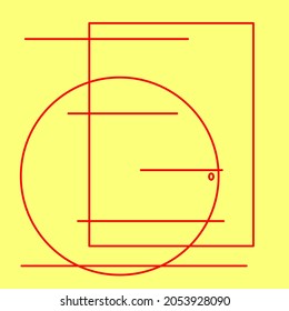 Geométrica de fondo simple consistente en línea, círculo, cuadrado. Adecuado para imprimir en ropa, vidrio, paredes, portaobjetos