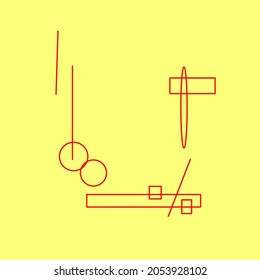 Geométrica de fondo simple consistente en línea, círculo, cuadrado. Adecuado para imprimir en ropa, vidrio, paredes, portaobjetos