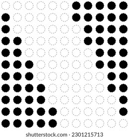 simple background geometric triangle polka dot vector. seamless pattern abstract geometric graphic design hexagon geometric shapes print pattern. black and white background. ceramic tile pattern.