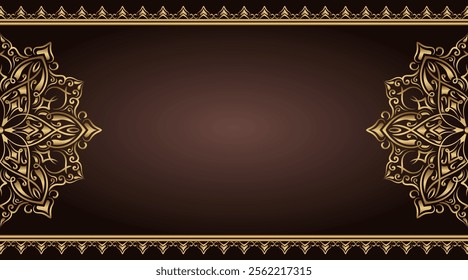 Simple background with gold mandala ornament