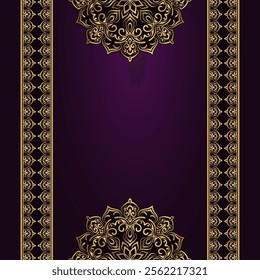 Simple background with gold mandala ornament