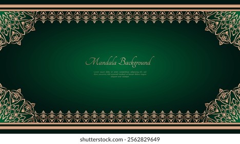 Simple background with gold mandala ornament