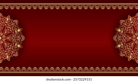 Simple background with gold mandala ornament