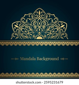 Simple background with gold mandala ornament