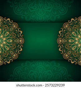 Simple background with gold mandala ornaments