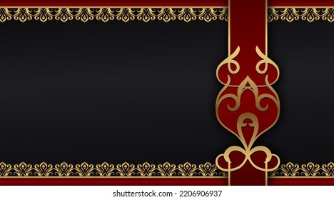simple background with gold ornament border