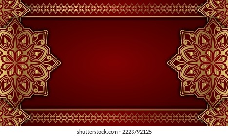 simple background with gold ornament border