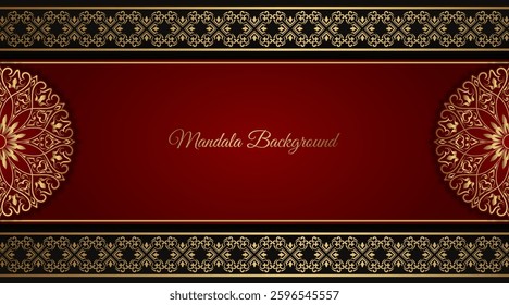 Simple background with golden mandala ornament