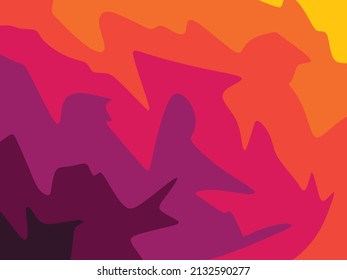 Simple background with gradient and colorful waving lines pattern