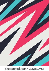 Simple background with gradient and colorful zigzag pattern