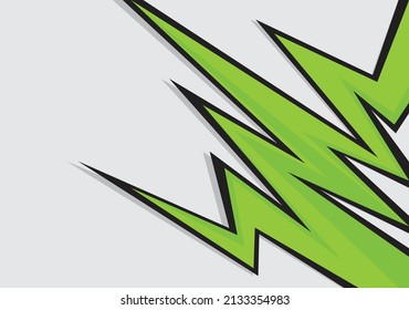 Simple background with gradient green color zigzag pattern and some copy space area