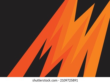 Simple background with gradient orange color zigzag pattern and some copy space area