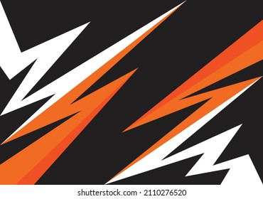 Simple background with gradient orange color zigzag pattern and some copy space area