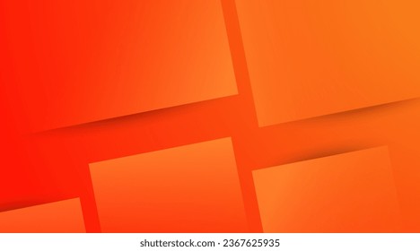 Simple background with gradient orange color. Copy space of minimal orange backdrop.