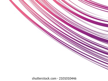Fondo simple con un patrón de líneas de círculo morado y rosa degradado y un área de copia