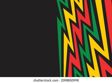 Simple Background With Gradient Zigzag Line Pattern And With Jamaican Color Theme And Some Copy Space Area