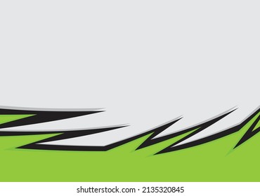 Simple background with green color spikes pattern and some copy space area