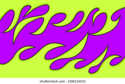 Simple background with green flame pattern