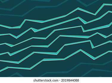 Simple background with green gradation polygonal line color