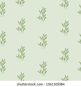 Simple background with green leaves. Green texture, ornament to decorate fabrics, tiles and paper and wallpaper on the wall.