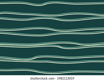 Simple background with green waving lines pattern