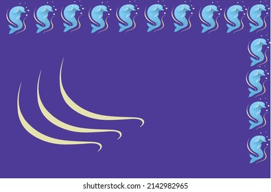 Simple Background illustration with blue background