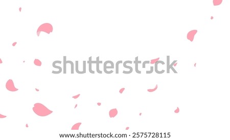 Simple background illustration of cherry blossom blizzard_16:9