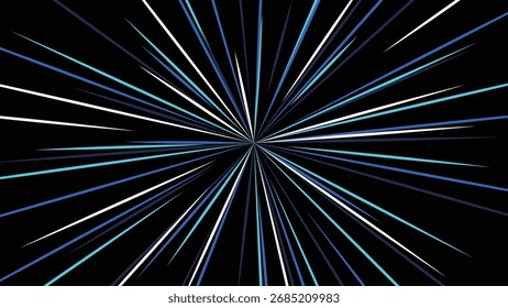 Una simple ilustración de fondo de líneas concentradas con una sensación de velocidad