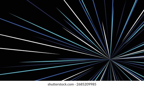 Una simple ilustración de fondo de líneas concentradas con una sensación de velocidad
