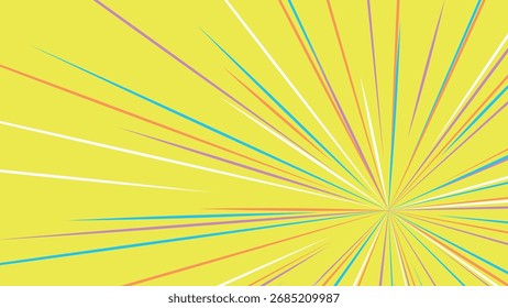 Una simple ilustración de fondo de líneas concentradas con una sensación de velocidad