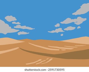 Simple background illustration of a desert.