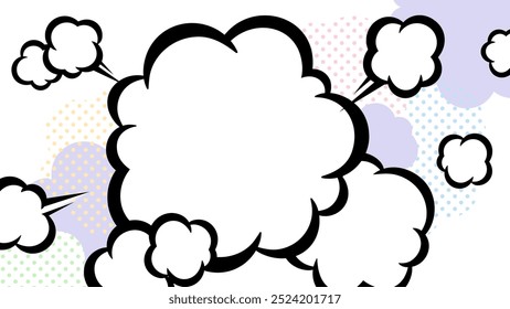Einfache Hintergrundgrafik von Explosion rauch_amerikanischen Comic-Stil_16:9