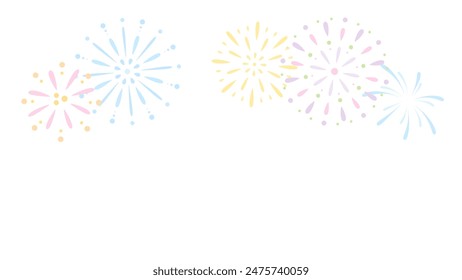 Simple background illustration of fireworks_16:9