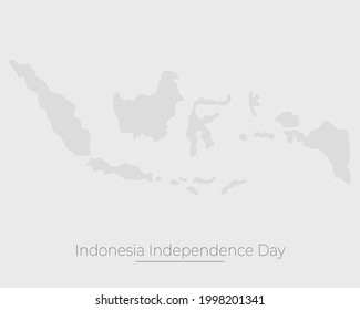 Simple Background Indonesia Independence Day With Map