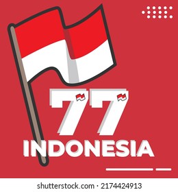 simple background for indonesian independence day celebration