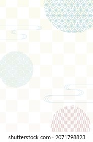 simple background with Japanese traditional patterns