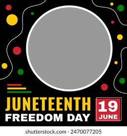 Simple Background for Juneteenth Freedom Day Celebration. African American Independence Day.