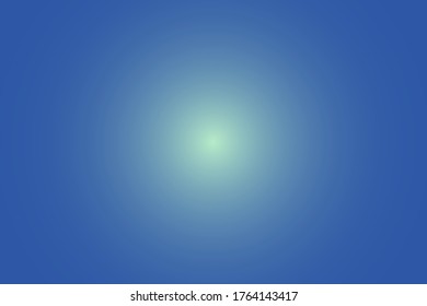 Simple background of light blue floor  And decorated with a diffused white light and glowing in the middle