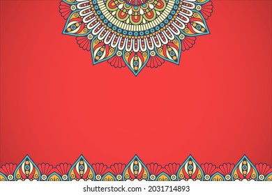 Simple background with mandala ethnic style