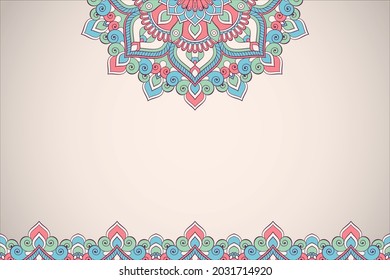 Simple background with mandala ethnic style