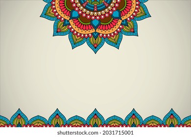 Simple background with mandala ethnic style
