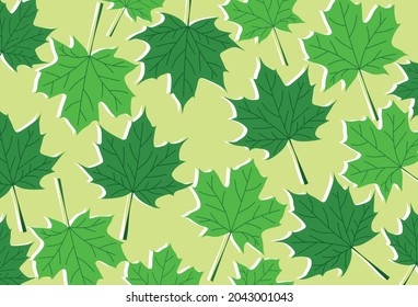 Simple background with maple leaves pattern
