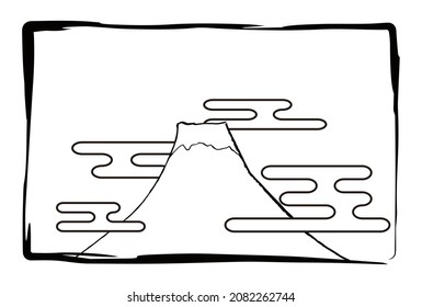 Simple background material for Mt. Fuji New Year's cards