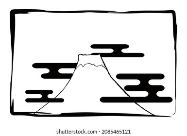 Simple background material for Mt. Fuji New Year's cards