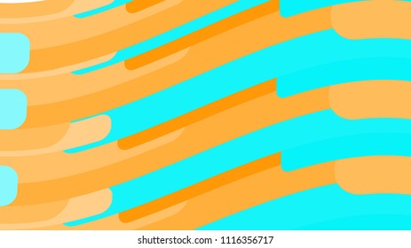 Simple background from minimalistic colorful blue and yellow abstract bright lines of waves of strips of geometric figures horizontal in wavy form. Vector illustration.