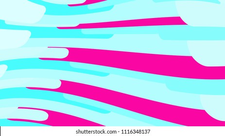 Simple background from minimalistic magical multicolored curved concave abstract bright lines of waves of strips of geometric figures horizontal in wavy form. Vector illustration.