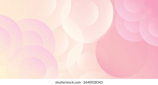 Simple background, modern minimalist pink and yellow gradations, circle effect abstract simple modern