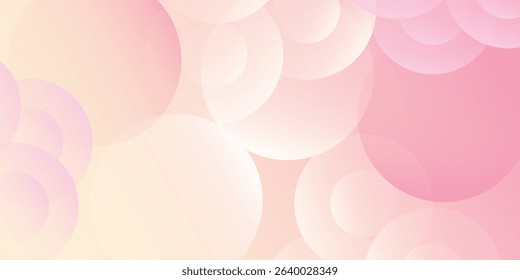 Simple background, modern minimalist pink and yellow gradations, circle effect abstract simple