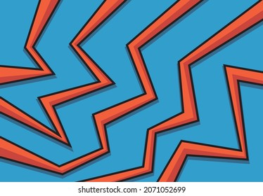 Simple background with orange zigzag lines
