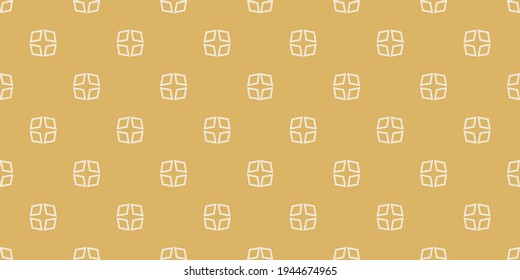 Simple background pattern with geometric ornament gold background. Vector illustration